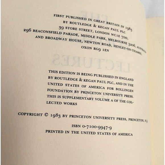 The Collected Works of C G Jung HardCover 1983 1st Edition Supplementary Vol. A - Picture 6 of 6